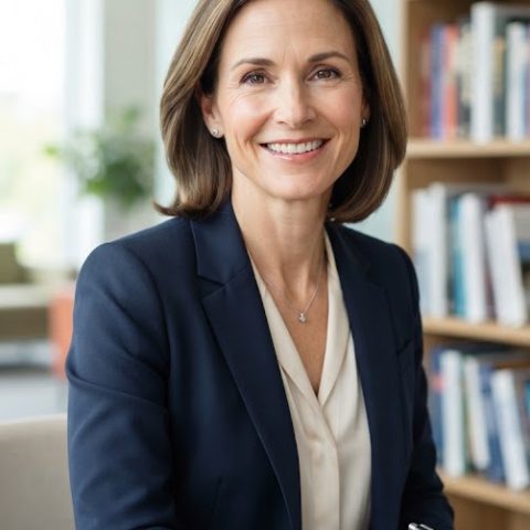 Portrait of Dr Sarah Jenkins, physics tutor.